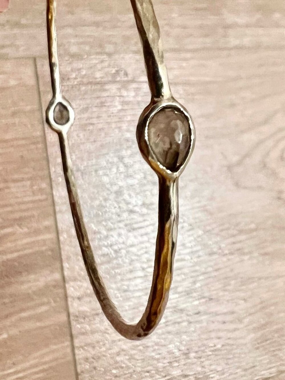 Ippolita Wonderland Rock Candy Smoky Quartz Silver Bangle Bracelet 7.5"